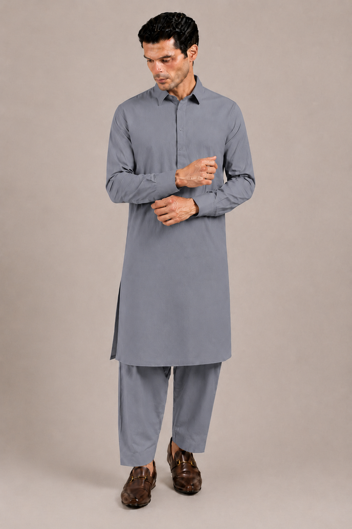 Signature Wash & Wear – Steel Grey-Blue